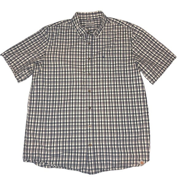 Carhartt Men’s Relaxed Fit Plaid Button Front Shirt - Picture 2 of 7